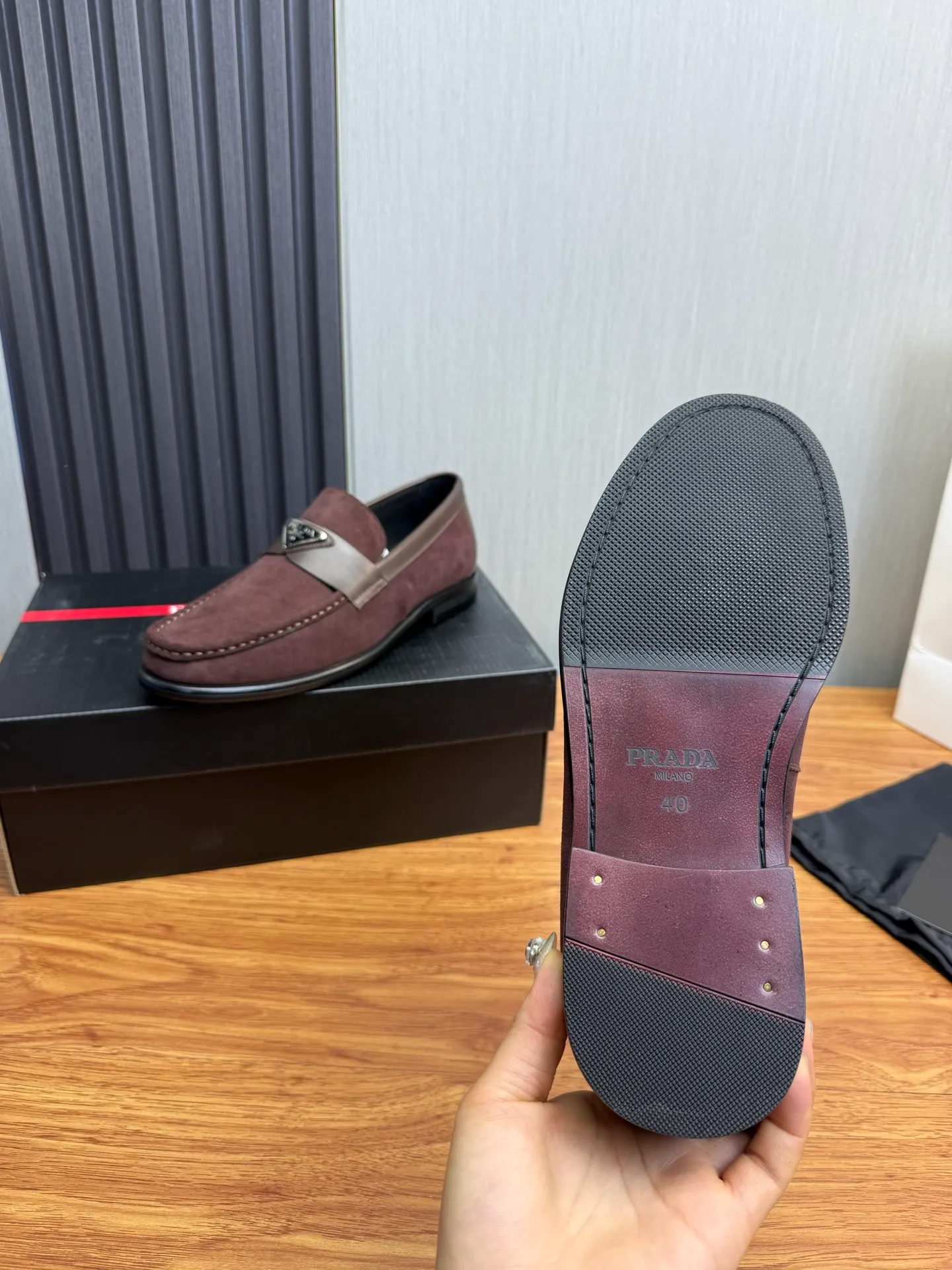 Factory price 580💰 ＰＲＡＤＡPrada. Men's business casual leather shoes, luxurious and noble👞All imported original brand leather materials, just to create a more comfortable wearing experience, upper: original cowhide. Frosted cowhide➕Imported full cowhide, original outsole✔️36-45 (45 non-returnable)